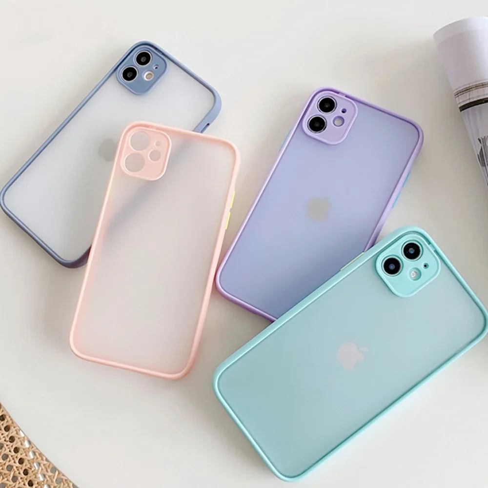 

YNDFCNB Phone Case Or IPhone 12 11 Pro Max XR XS Max X SE2 6s 7 8 Plus Hard Shockproof Stitchs Cute Purple Case