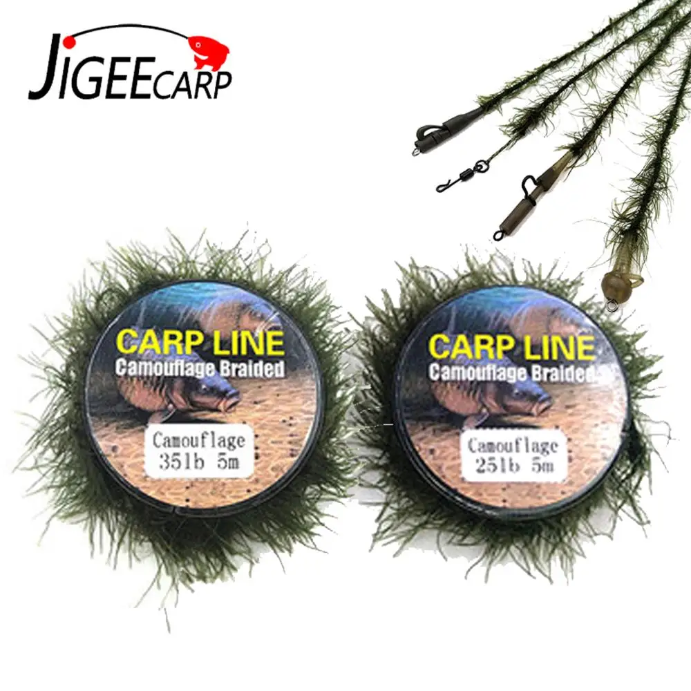 Леска для ловли карпа камуфляжная плетеная леска Реалистичная сорняков 5