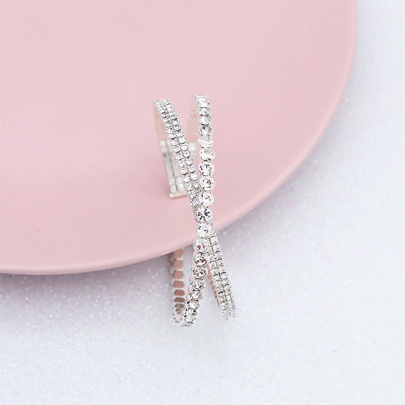 QYY изящный австрийский кристалл браслет модные свадебные женские ювелирные