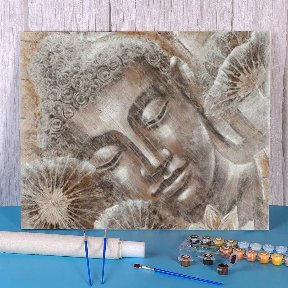 

Buddha Religion DIY Painting By Numbers Set Oil Paints 40*50 Oil Painting Home Decoration For Children Wall Art Handicraft
