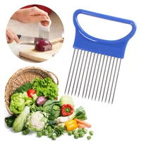 stainless steel onion fork anti handle food fork vegetable cutting hand guard kitchen tools