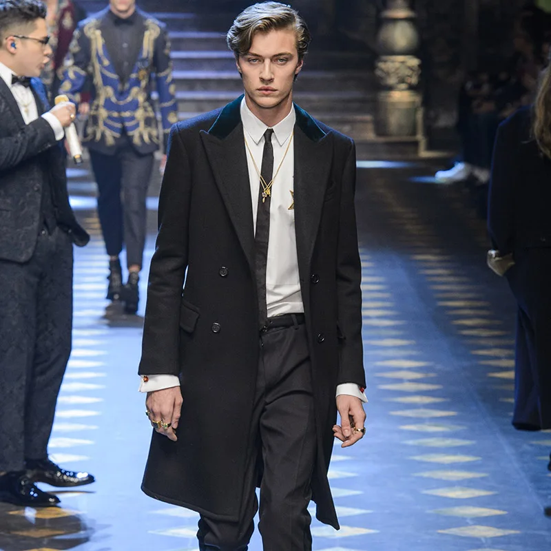 Мужское шерстяное пальто-Тренч новинка зимы 2020 мужское тонкое длинное