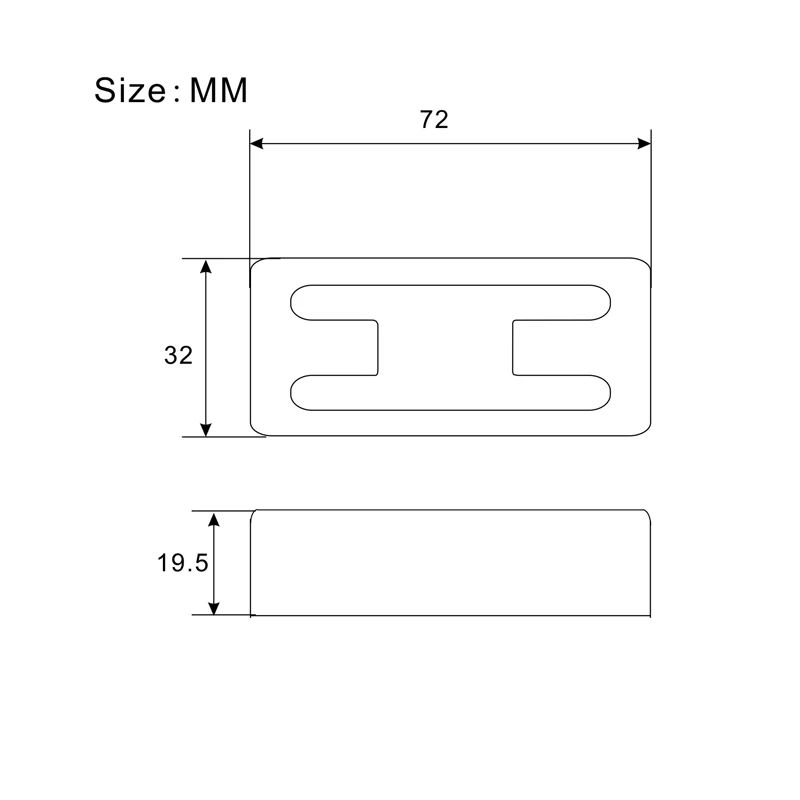 10 шт Мини h-образная стальная отверстие электрический духовой звукосниматель для