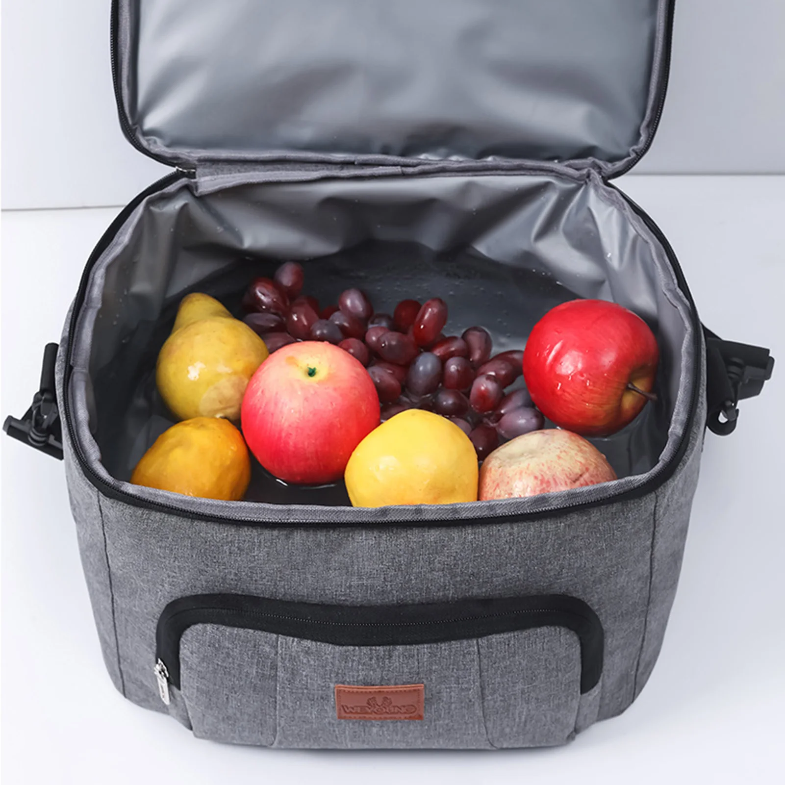 

Picnic Thermal Cooler Bag Camping Food Beverage Drink Fresh Keeping Organizer Insulated Lunch Box Zipper Tote Accessories Case