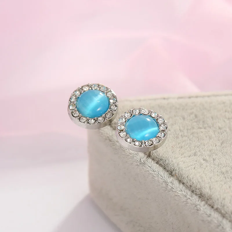 Женские круглые серьги-гвоздики с крыльями бабочки | Украшения и аксессуары