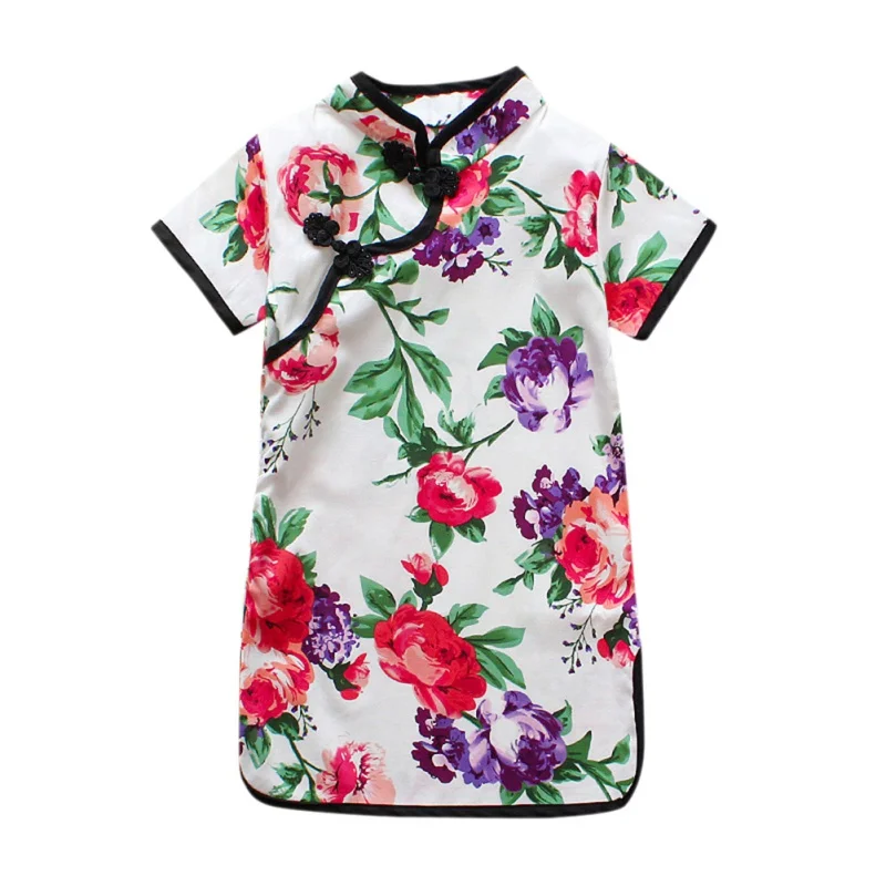 Платье Чонсам в китайском стиле детское Новогоднее приталенное платье принцессы