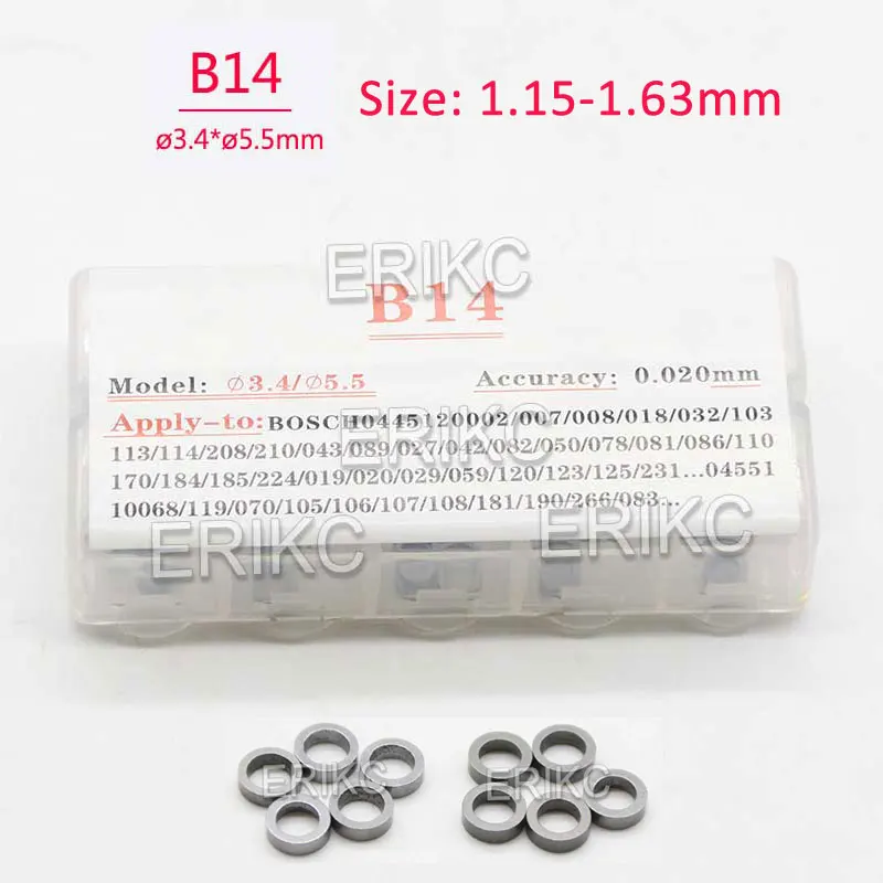 

Original B14 1.15mm-1.63mm High Accuracy Adjusting Shims B14 Diesel Injector Washer Repair Kits for BOSCH Sprayer Nozzle Gaskets