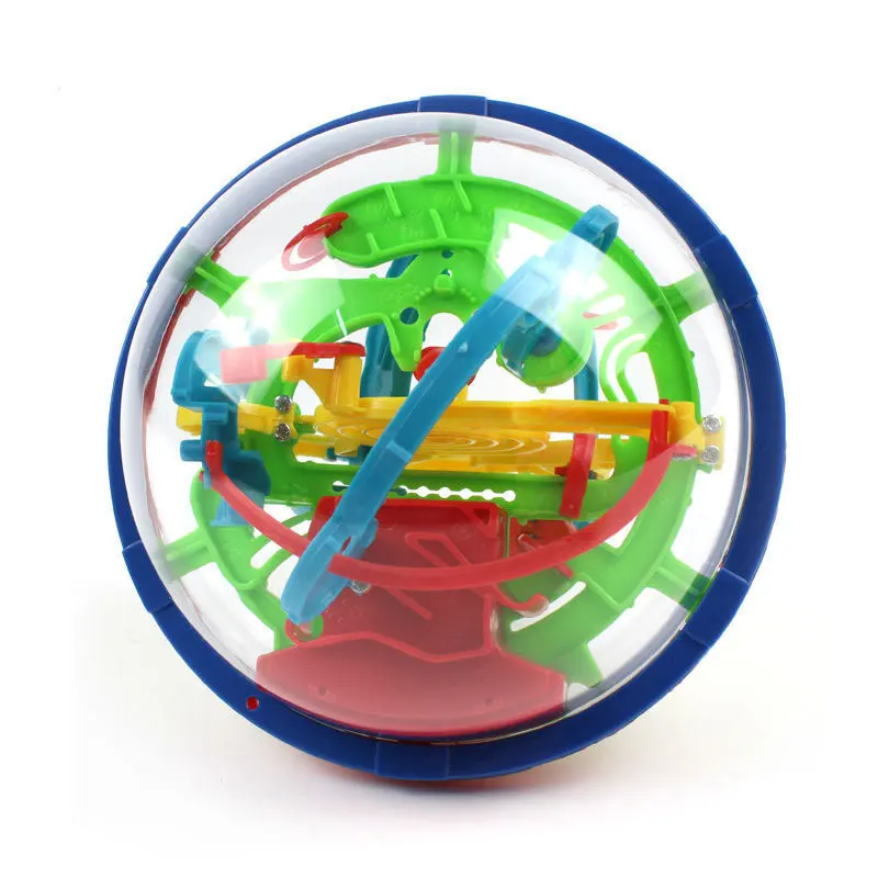 

3D Puzzle Ball Magic Intellect Maze Ball 100 Steps Labyrinth Sphere Globe Educational Toy IQ Balance Logic Ability Game for Kids