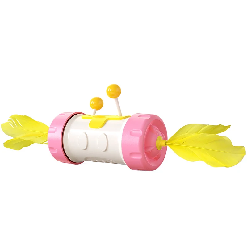 

Popular new pet products spin tease cat toy tease cat stick cat feather Fight Cat ball slide toy relieve boredom