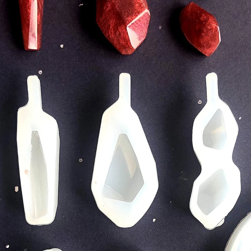 8 Pcs Mine Stone Pendant Epoxy Resin Molds Necklace Jewelry Silicone Mould DIY Crafts Ornaments Casting Tools | Украшения и