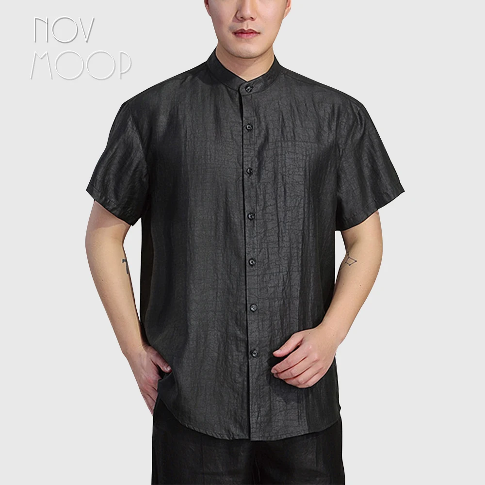 Novmoop   xiangyun            Camisa de seda LT3473