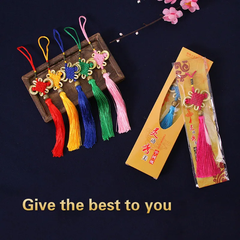 

1 Pcs 100% Polyester Tassel Chinese Tassel Craft Knot Tassel Pendant Crafts Home Decoration Handmade Fringe Trim Very Good Gift