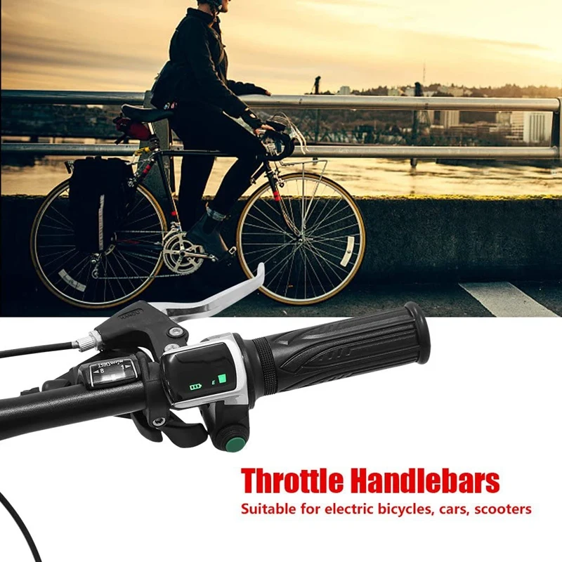 

48V Ebike Throttle with LED Display for Electric Bike/Bicycle/Scooter Twist Throttle