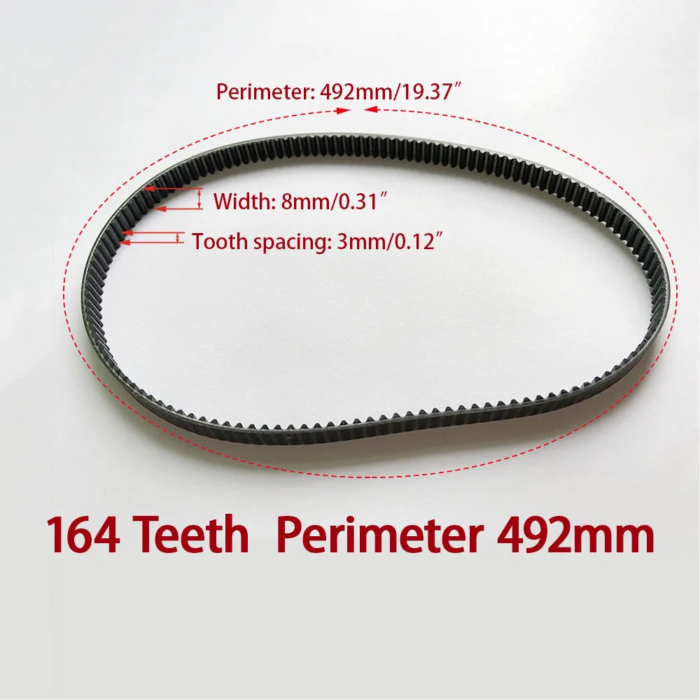 164T Breadmaker Conveyor Belts bread machine belts Bread Maker Parts 164Teeth Perimeter 492mm Kitchen Appliance accessories