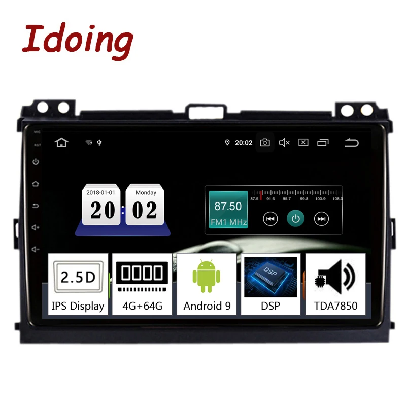 Idoing автомобильный мультимедийный плеер с 9 дюймовым дисплеем восьмиядерным