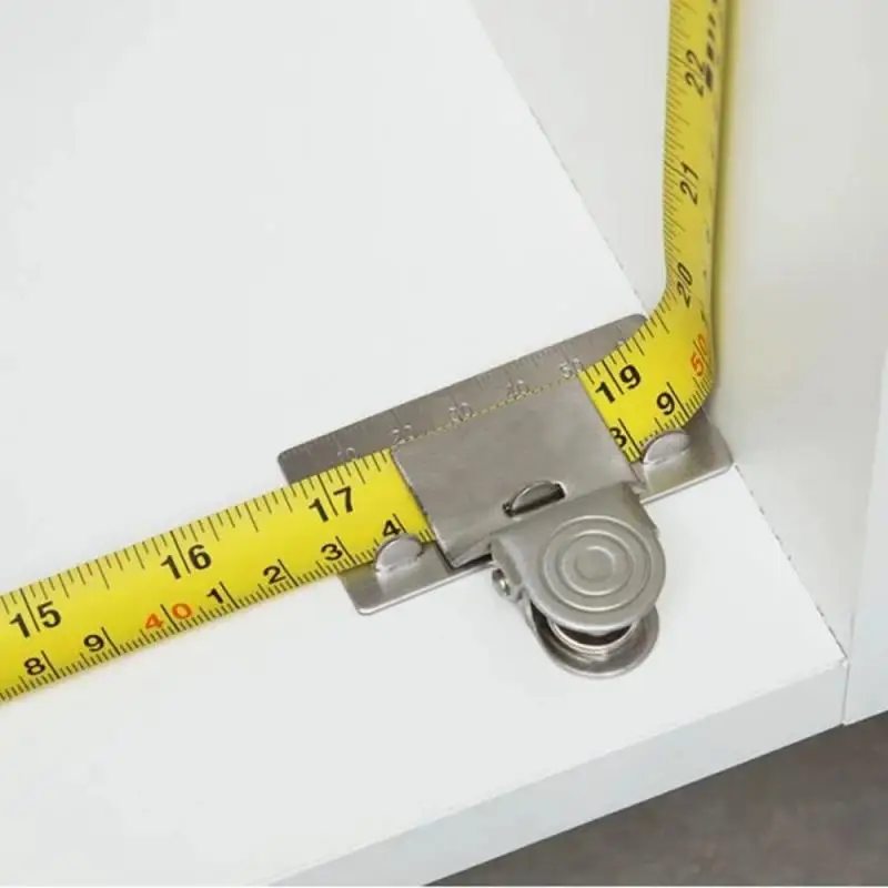 

Stainless Steel Measuring Tape Clip Woodworking Convenient Measure Precise Locate Tool Measurement Tools Accessories