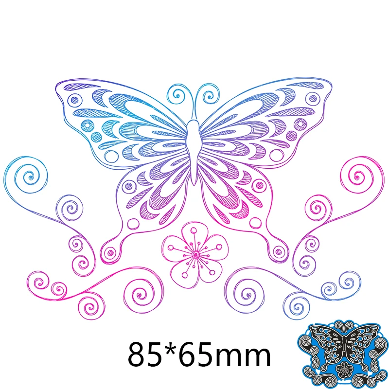 Красочная рамка с бабочкой резка металла штампы трафареты DIY скрапбук фотоальбом