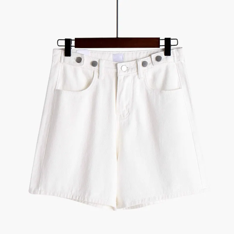 

Summer Denim Khaki Shorts Girl Fashion High Waist Shorts Loose Wide Leg Vintage Female Plus Size Short Sexy Women Casual Shorts