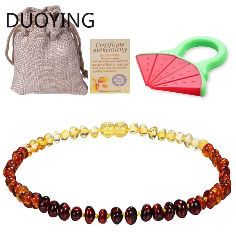 Ожерелье для прорезывания зубов младенцев (унисекс) (Коньяк) из Балтийского Амура