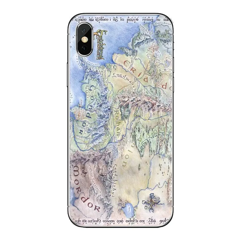 the lord of rings Map Hobbit TPU Shell Cover For Huawei G7 G8 P7 P8 P9 P10 P20 P30 Lite Mini Pro P Smart Plus 2017 2018 2019 |
