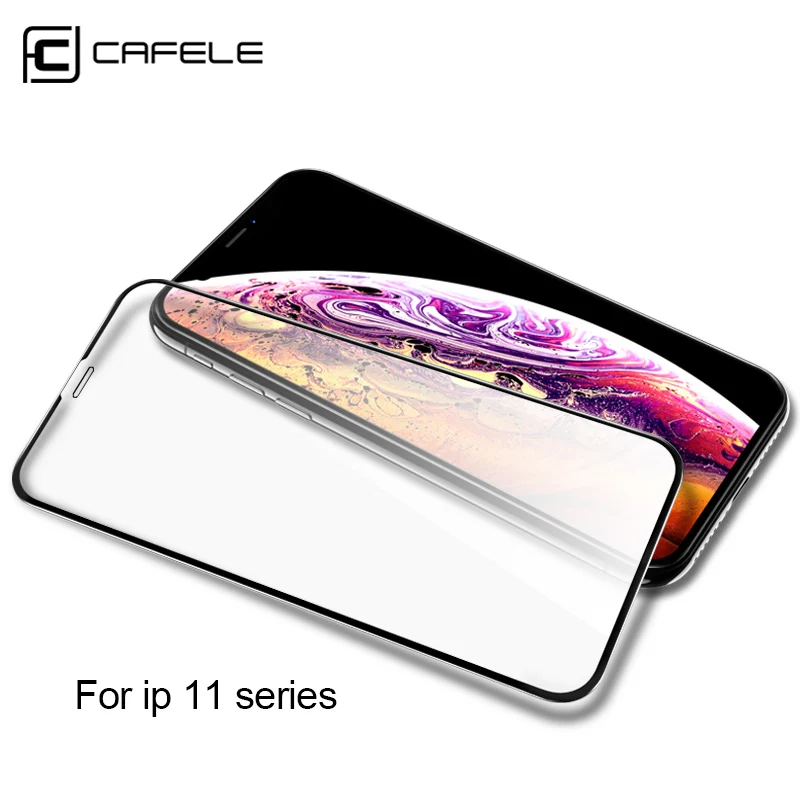 Cafele 9D полное покрытие экрана протектор Закаленное стекло для iPhone 11 pro max Защитное стекло для iPhone 11 pro max защита - Цвет: Прозрачный