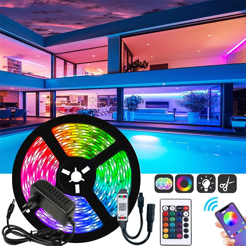 

Led Strips 2835 DC12V Bluetooth-compatible Led Lights for Room Ambient Light Home Decor Outdoor Waterproof Lamp Lighting Remote