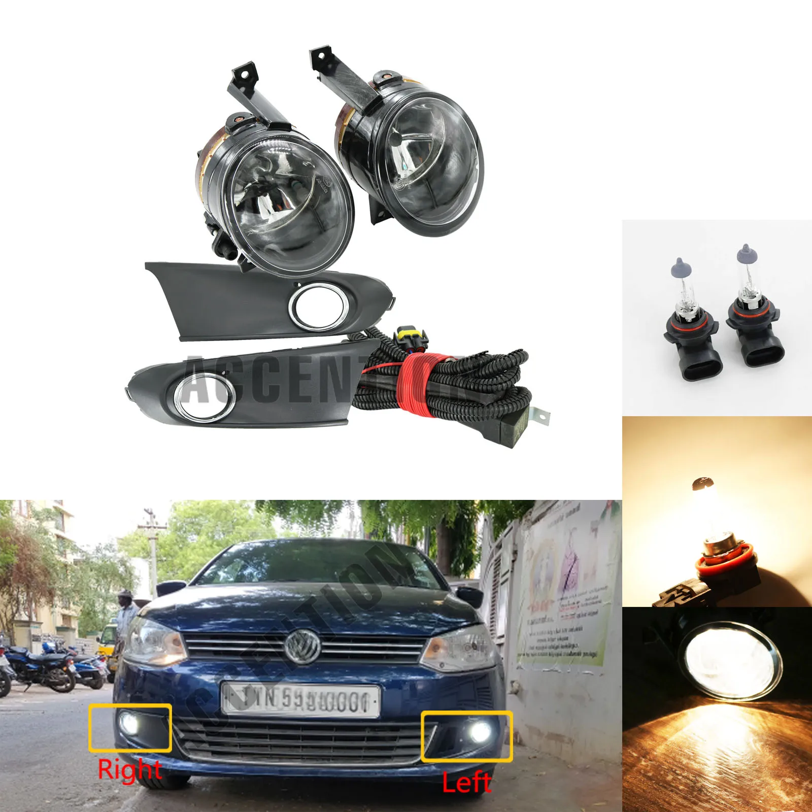 Для VW Polo Vento Sedan Saloon 2011 2012 2013 2014 2015 2016 новинка противотуманная фара крышка и жгут в