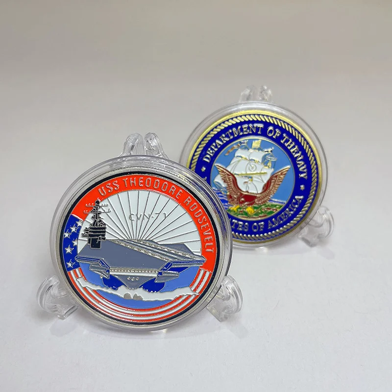 Значок военно-морского флота США монета Теодор Рузвельт авиаперевозчик памятная