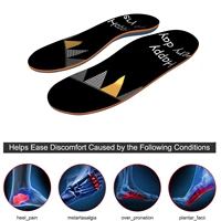 relieve fatigue anti skid breathable soft high arch support insole memory foam for men and women flat feet orthotic inserts