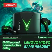 lenovo lp6 tws earphone professional video game voice earplugs hifi sound headset sports headphone wireless bluetooth v5 0