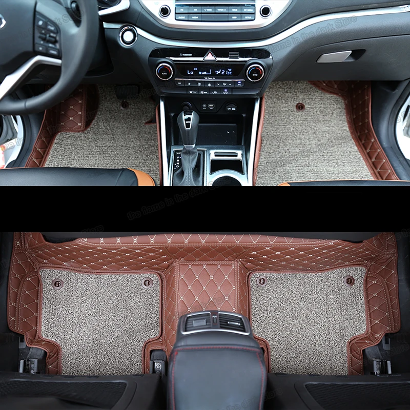 

Lsrtw2017 PET Polyester Car Foot Floor Mat for Hyundai Tucson 2015 2016 2017 2018 2019 2020 Carpet Mats Rug Accessories