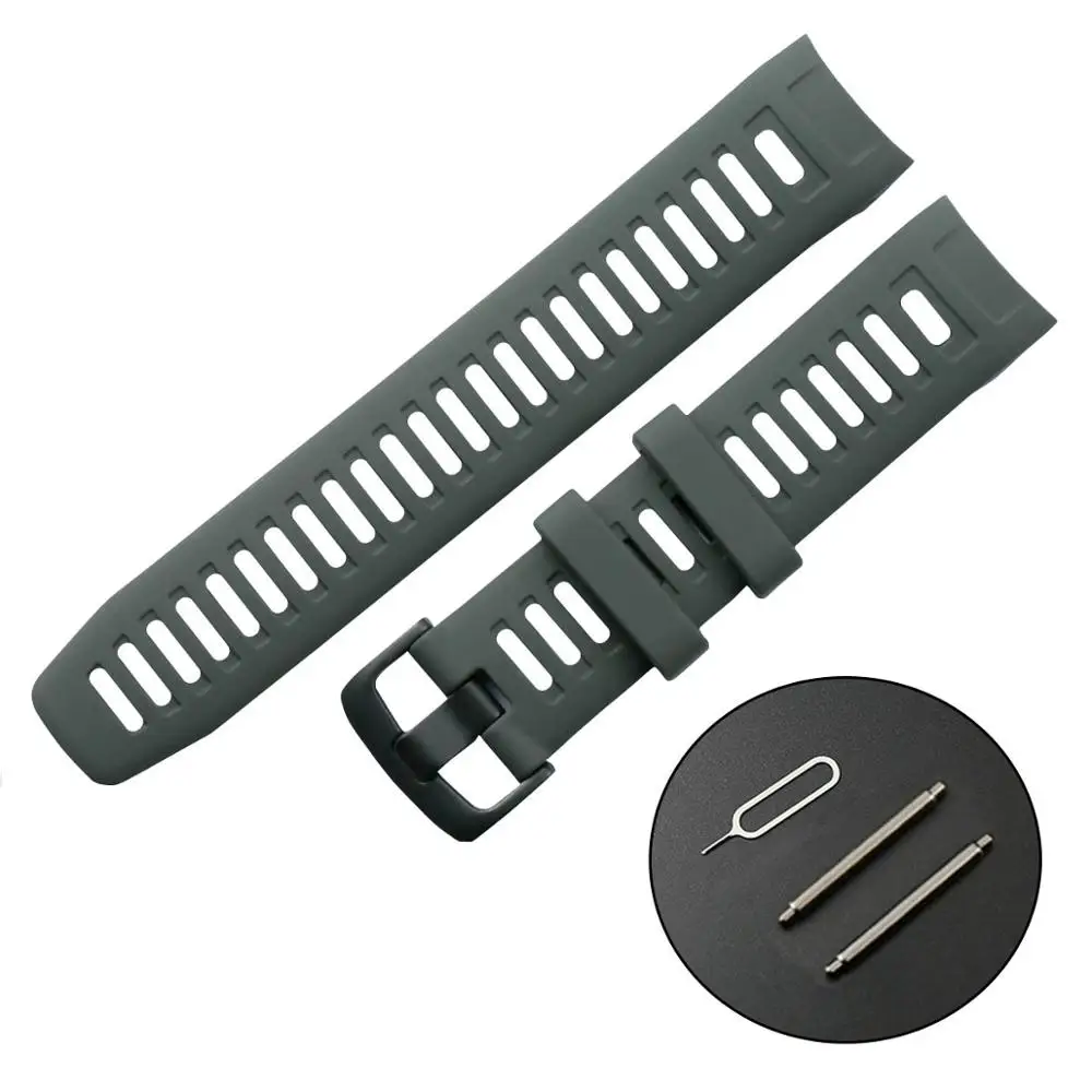 Stone black ash Ремешок Instinct, мягкий силиконовый ремешок для часов подходит для Garmin INSTINCT Sports gps Smart Watch Tools - Цвет ремешка: Stone black ash