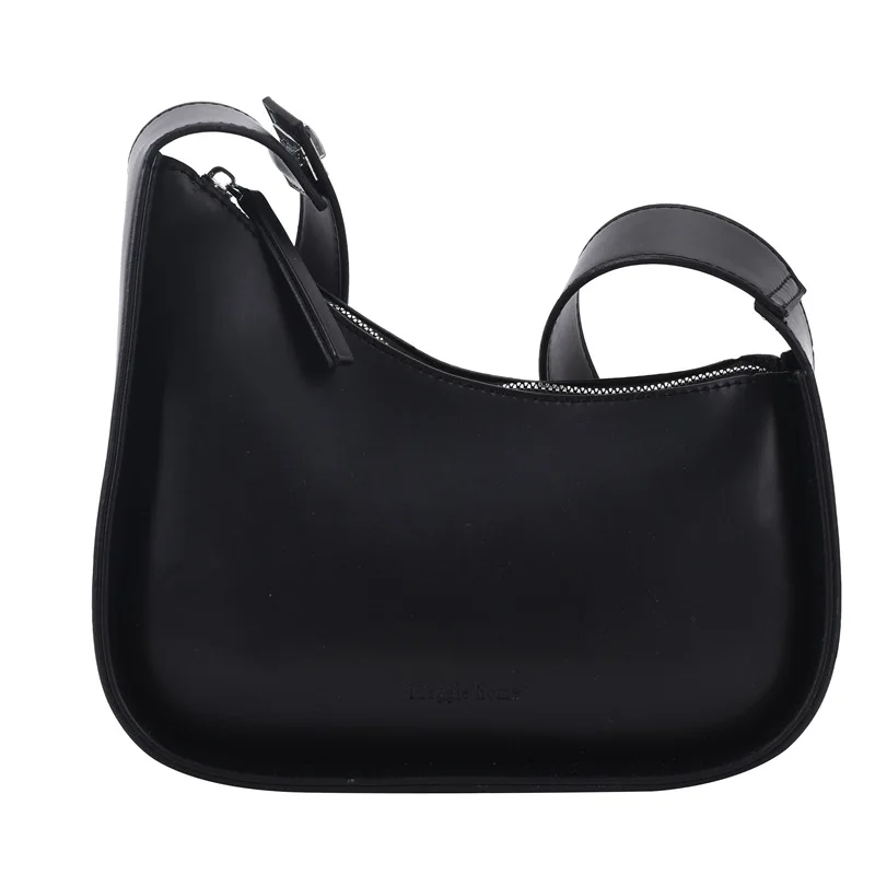 

New Fashion Women Pure Color Simple Underarm Shoulder Bags Vintage PU Leather Small Handbags Ladies Casual Crossbody Bags