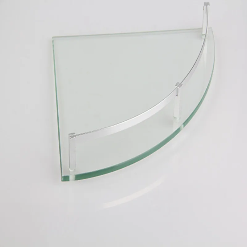 Ванная стеклянная Ванна Душ треугольная полка держатель Органайзер однослойный