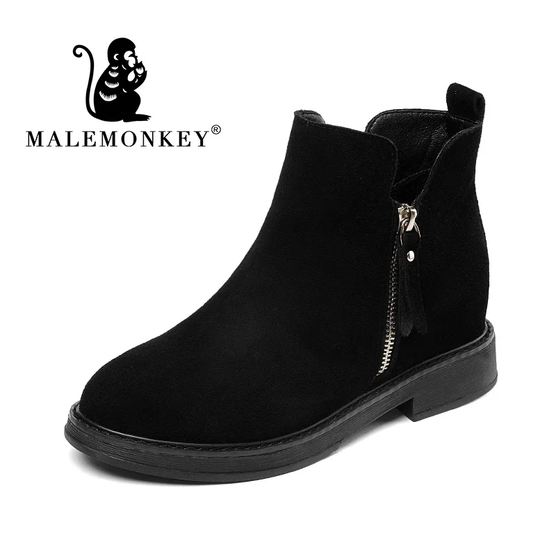 Новинка 2020 года Модная женская обувь Классические ботинки на молнии Зимние