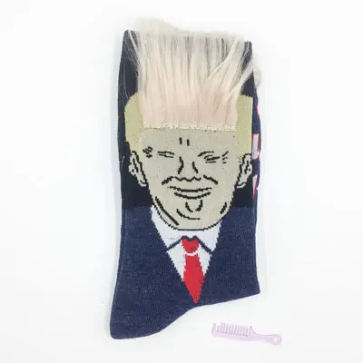 Nicro/носки в стиле «Дональд Трамп»; носки унисекс с забавным принтом для взрослых; 3D носки для скейтборда в стиле хип-хоп; вечерние носки;# ot163 - Цвет: A