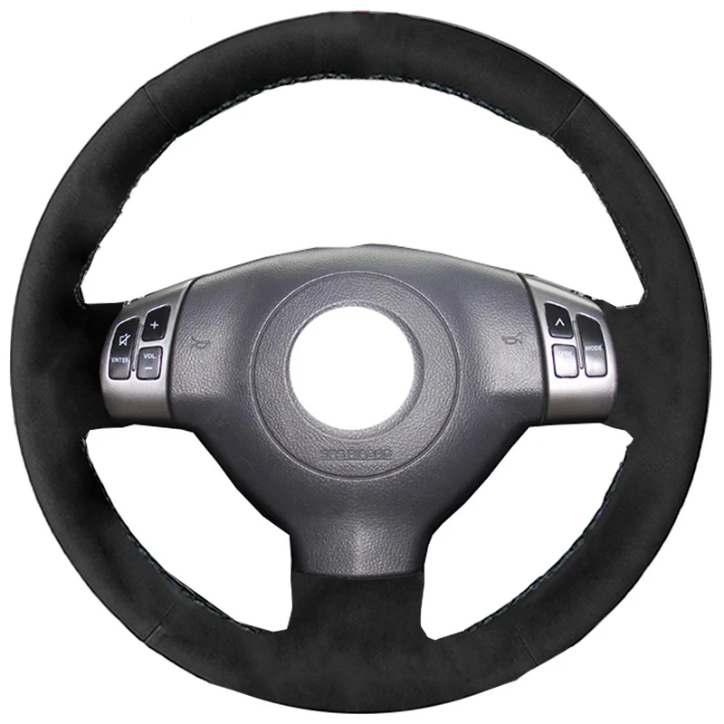 

Car Styling Black Alcantara Leather Suede Car Steering Wheel Cover for Suzuki SX4 Alto Old Swift