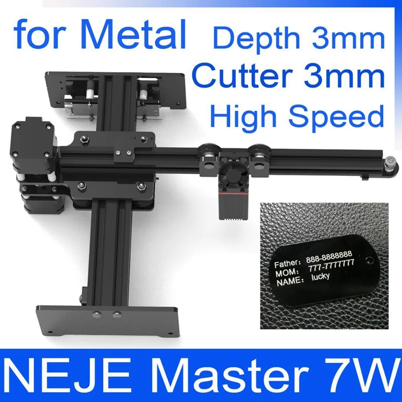Мастер 7 Вт высокоскоростной мини лазерный гравер с ЧПУ для гравировки металла