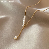 japan and korea classic pop high imitation pearl pendant necklace for women simple fashion unusual jewelry gift accessories