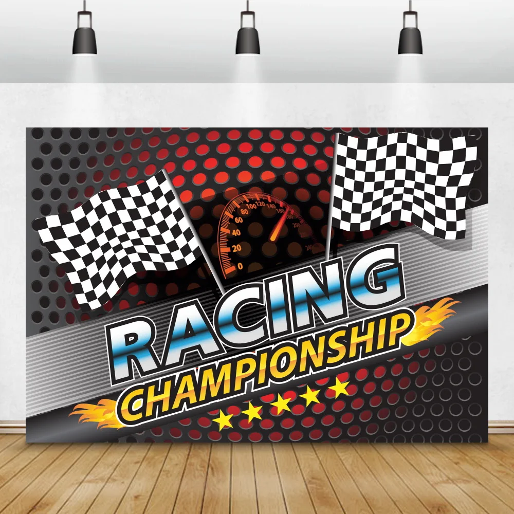 Laeacco фон для фотосъемки спорт гонки доска флаг парафис соревнование матч фото