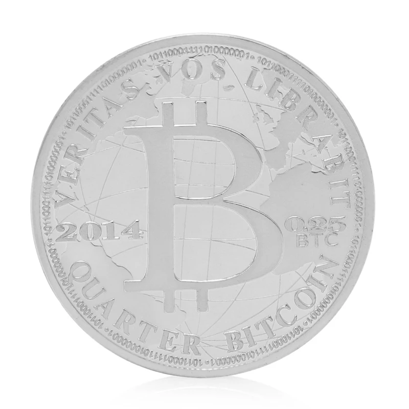 

2014 Peace Freedom Bitcoin Commemorative Coin Silver Plated Collectible BTC Gift