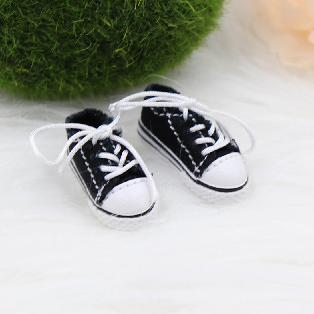 

Handmade Canvas Shoes for Azone S / OB22 Dolls - Black