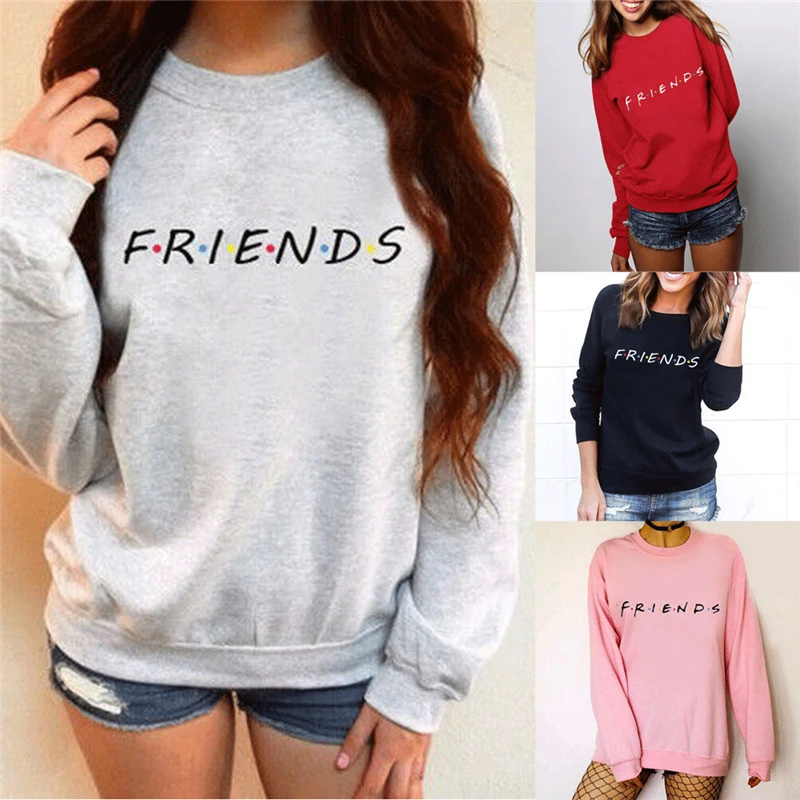 Женские толстовки с длинным рукавом и буквенным принтом топы круглым вырезом