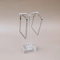 new europe hot good quality earrings rectangle charming retro popular exaggerated trendy big gift lady women show silver 003