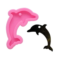 3 9x8 1cm dolphin keychain mould fashionable mobile phone pendant diy epoxy resin mold making handicraft mold