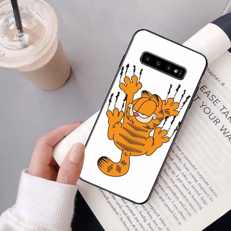 

Famous Orange Cat Case Coque Fundas for Samsung Galaxy S10 E S20 Ultra S8 S9 PLUS J6 Cover Accessories