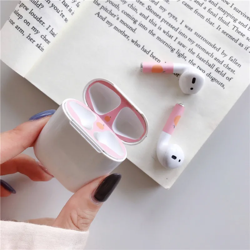 Kawaii Милая защита для кожи наклейка s для Airpods защита от пыли наклейка внутренняя Обложка Наклейка s пленка для Apple Air Pods 2 1