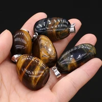 new natural stone crystal pendants polished tiger eye bead for trendy jewelry making diy women necklace earring gifts