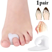 kapmore 2 pcsset toe separator elastic single hole soft toe straightener toe spacer hallux valgus protector foot care tool
