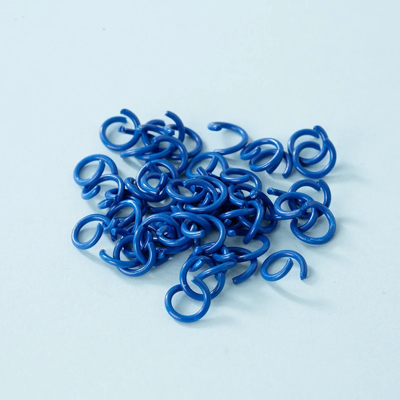 100 шт./упак. Длина с Бусиной 8 мм Материал железа кольцо на палец Форма подходит для